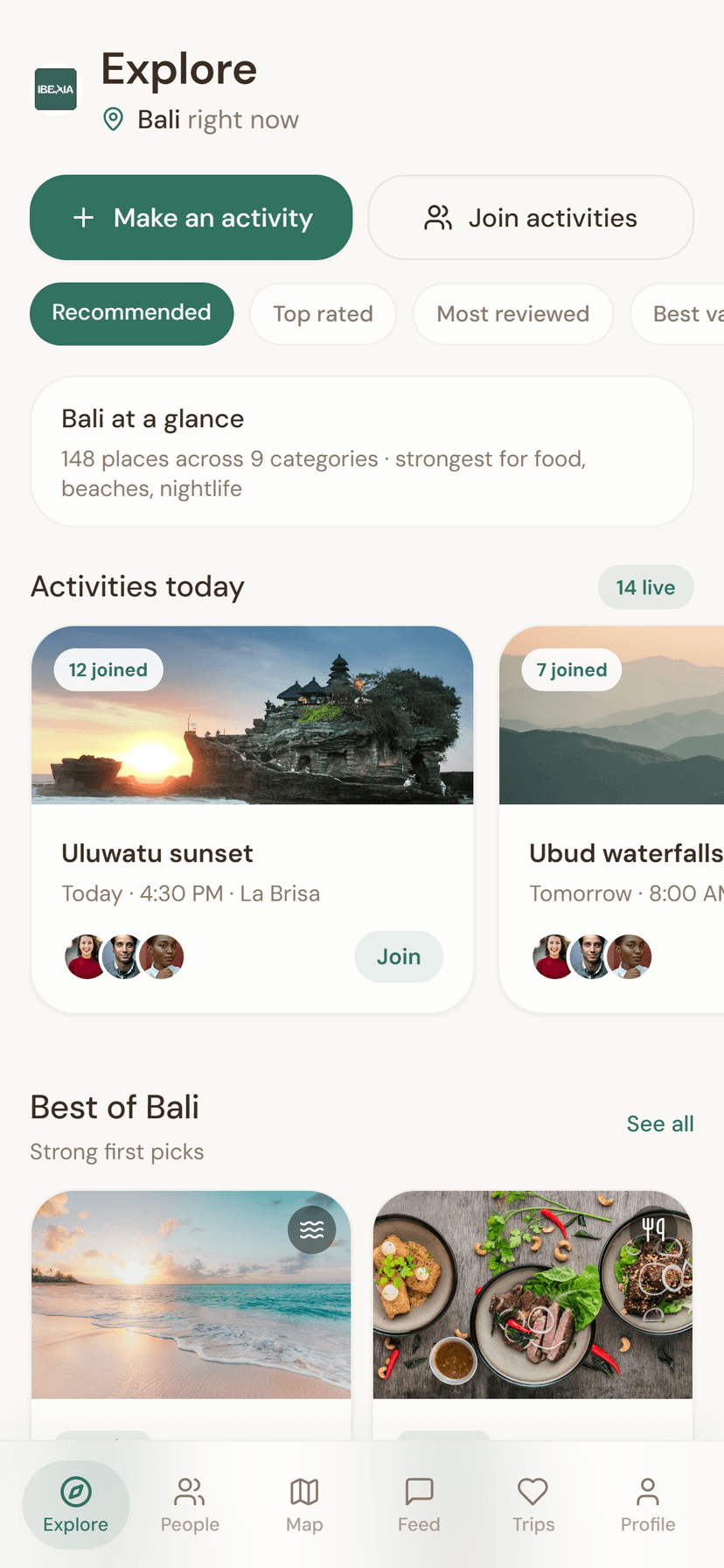 Explore places in Bali and beyond
